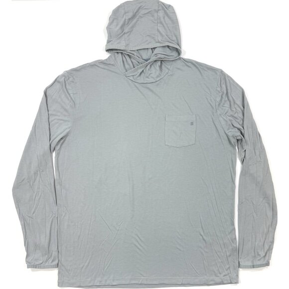 Free Fly Mens Lightweight Bamboo Hoodie Sz XL Gray Stretch Pullover Thumb Holes - Picture 1 of 10